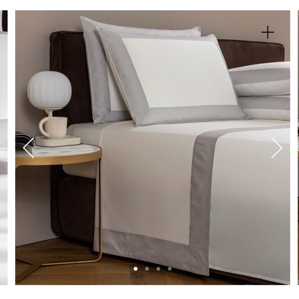 🧨Frette White and Light Gray Luxury Bedding Set🔥❣️